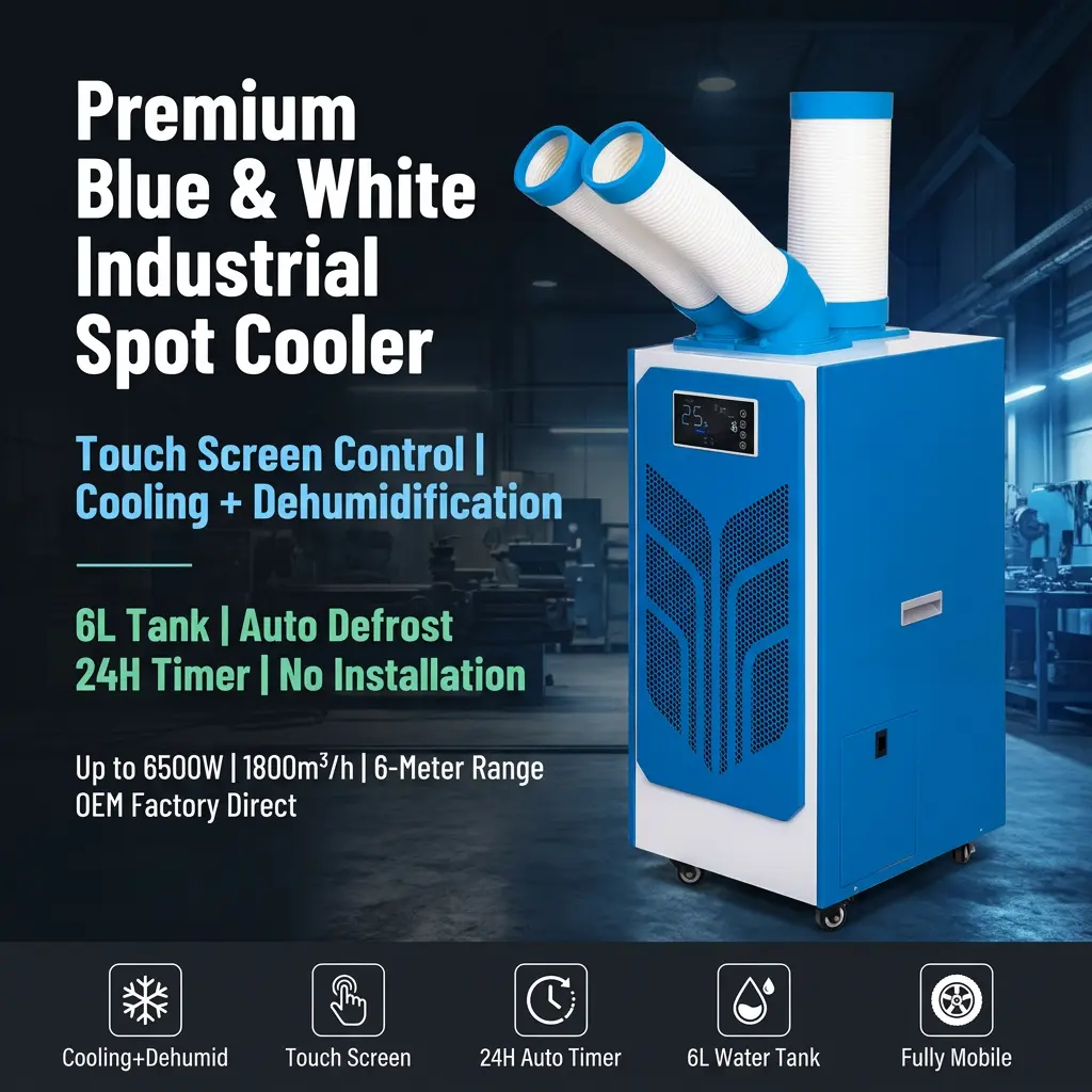 Custom Butterfly Wing Sekskantet Honeycomb 24H Timer Spot Cooler Bærbar industriel AC med udendørs eventtelt Custom Butterfly Wing Sekskantet Honeycomb 24H Timer Spot Cooler Bærbar industriel AC med udendørs eventtelt